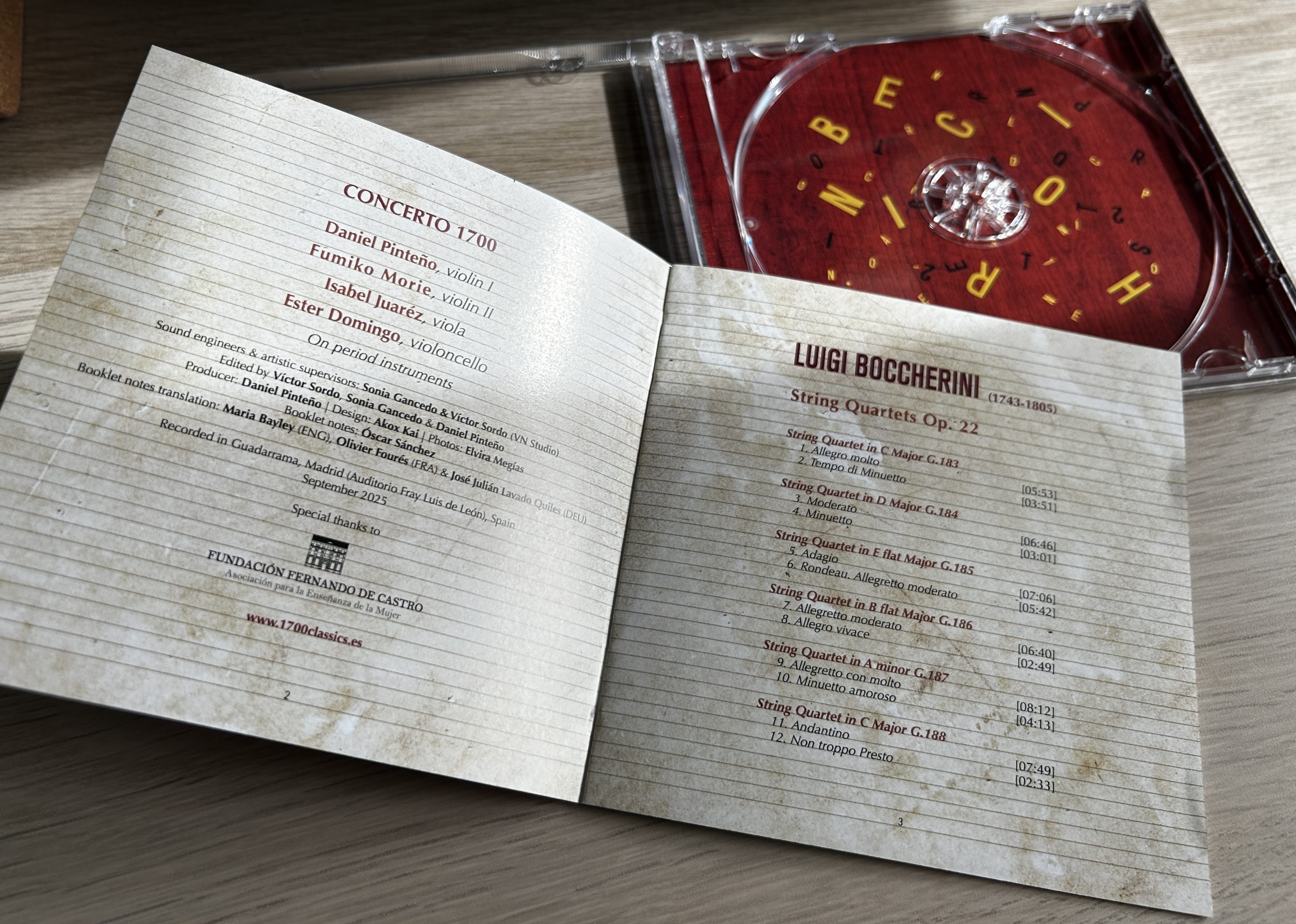 Luigi Boccherini: String Quartets Op. 22: imagen 3